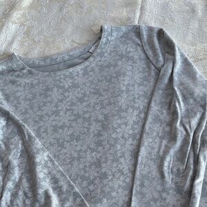 J. Jill Gray Snowflake Long Sleeve Top